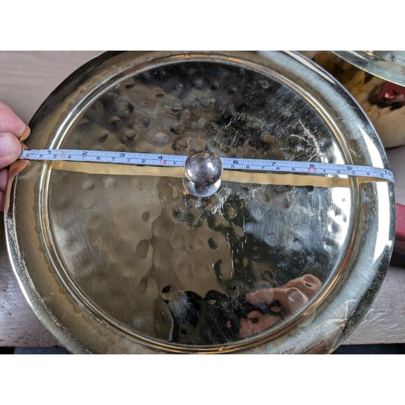 P-TAL Brass Patila Set Of 3 (1L, 3L ,5L) W/ Lids & Tin Coated Pure Brass - Picture 3 of 16